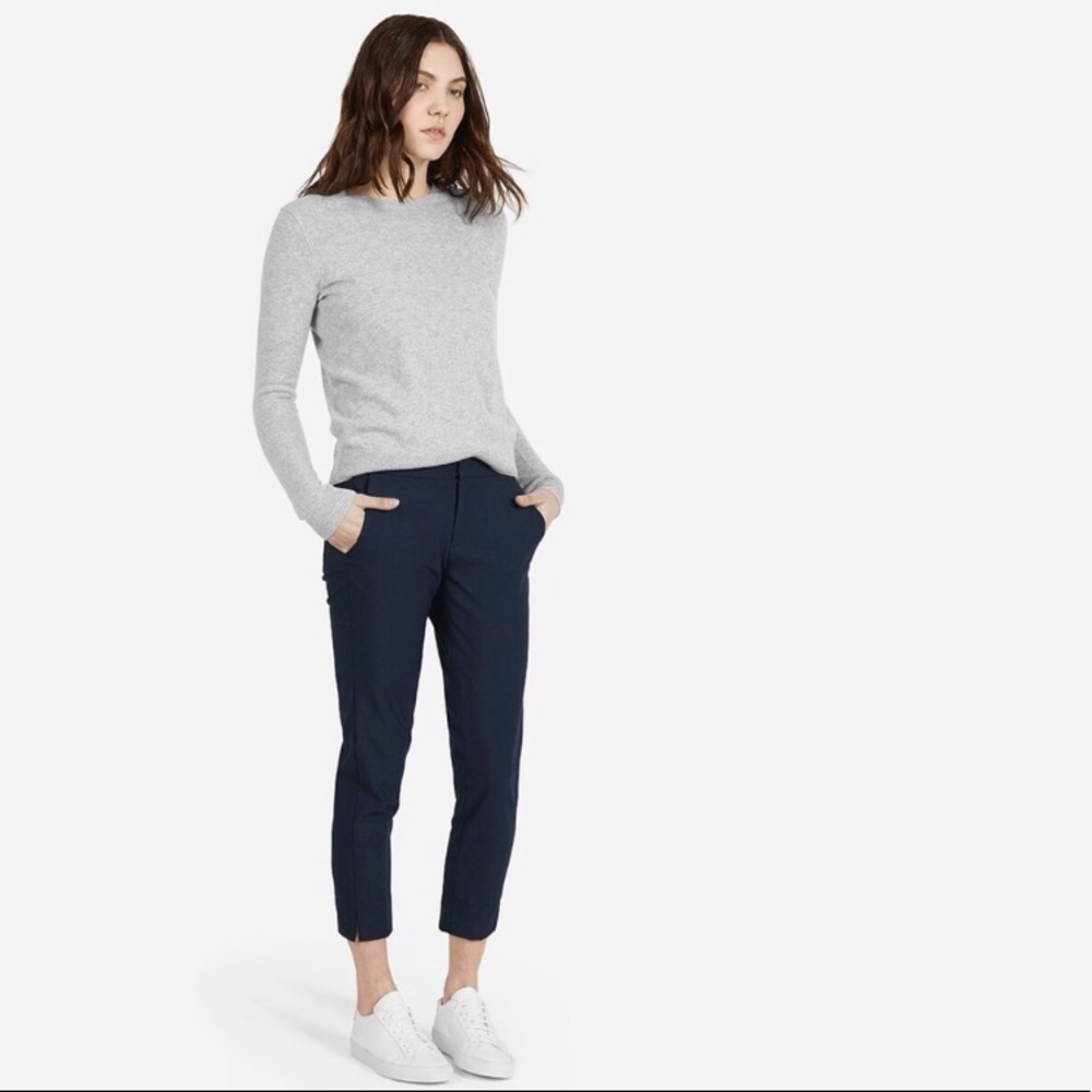 Everlane Navy Slim Wool Trouser